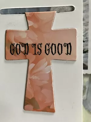 Cross Magnetic Bookmark “God Is Good” Written On Both Sides. Free Shipping • $2.50