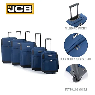 £44.99 • Buy Extra Large Lightweight Suitcase JCB Luggage Cabin Trolley Bag Case Telescopic