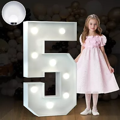 Imprsv 3FT Marquee Light Up Numbers For 5th Birthday Decorations • £16.86