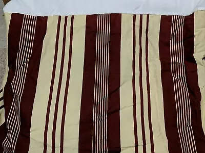 New Flat Full Size Maroon Brick Red & Yellow Stripe Striped Bed Skirt 13  Hang • $24.99