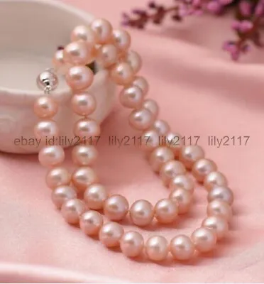 6-10mm Real Natural South Sea Freshwater Pink Pearl Necklace 14-48 Inches • $12.58