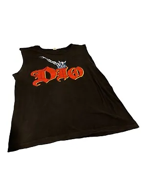 Vintage Dio  Lock Up The Wolves  1990 Tour Tee Sleeveless RARE Print T Shirt • $124.99