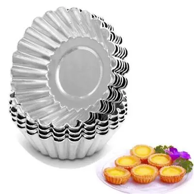 50pcs Egg Tart Mold Aluminum Baking Cups Tins Aluminum Mini Pie Pans Muffin B... • $19.80