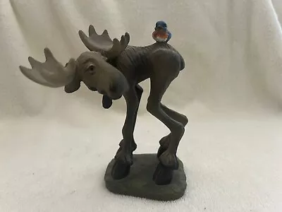 Big Sky Carvers Bearfoots Bears  BLUE BIRD On Moose Back Figurine • $0.99