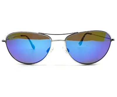 MAUI JIM Polarized Sunglasses MJ 245-17 Baby Beach Silver  Grey H9098 • $52.48