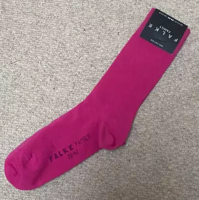 Falke Family Cotton Pink Socks UK 5.5-8 EUR 39-42 • £12.99