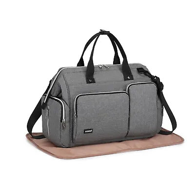 Mummy Changing Bag Large Shoulder Travel Hospital Baby Nappy Bag Weekender Bag • £18.99