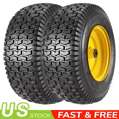 2Set 20x8.00-8 20x8-8 Lawn Mower Tires With Rims Lawn Tractor Turf Tires 4 Ply • $148.99