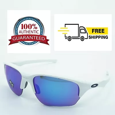 Oakley OO9363-15 Men Flak Beta Sunglasses White/Sapphire Irid 100% AUTHENTIC • $74.98