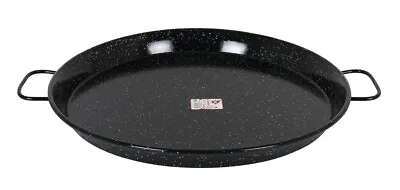 55cm Professional Spanish ENAMELED STEEL Paella Pan PANS Heavy Duty • £46.99