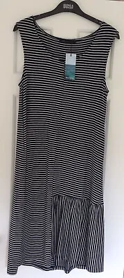 £9.99 • Buy Marks & Spencer Collection Beachwear Dress - Navy White Striped - UK 8 NEW