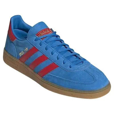 Adidas ORIGINALS MENS HANDBALL SPEZIAL TRAINERS SHOES SNEAKERS BLUE RED RETRO OG • £64.99