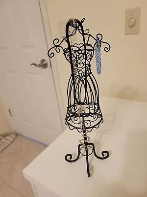 Black Wire Dress Form Jewelry Stand Cute Wire Mannequin Jewelry Holder Stand • $15