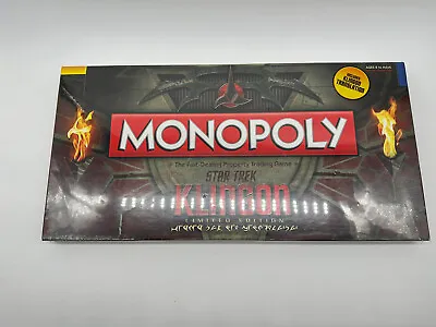 Monopoly STAR TREK KLINGON Collector's Edition Board Game NEW SEALED #1071/1701 • $90