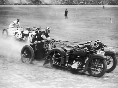 Motorcycle Chariot Race Vintage Photo Poster Print Harley Davidson Art Prints • $29.98