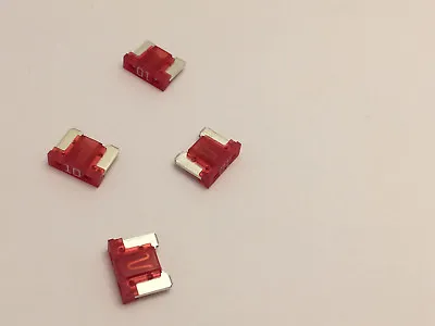 4 X 10 Amp Micro Fuse Low Profile Red 10A ATM Micro Blade • $2.75