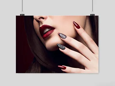 Salon Spa Poster Health Beauty Nails Manicure  Image Print A4 A3 Size • £8.95