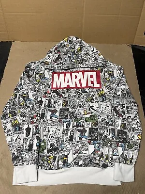 Marvel Hoodie Unisex Large Multicolor Avengers Comics AOP Long Sleeve Pullover • $24.99