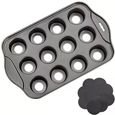 Tosnail 12 Cavity Mini Cheesecake Pan With 24 Pieces Removable Bottom • $23.31