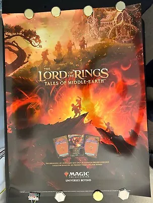 Magic The Gathering Foil Universe Beyond Poster MTG LoTR 18x24 WPN Promo • $119.99