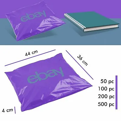 EBay Branded Packaging Self Seal Plastic Mailer Postage Bags 36cm X 44cm 4cm Lip • £11.70