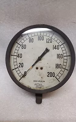 Vintage Jas. P Marsh & Corporation Chicago Pressure Gauge Steampunk • $39.99