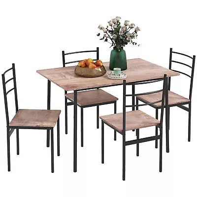 5 Piece Dining Room Set For 4 Kitchen Table And Chair For Small Space Apartment • $131.03