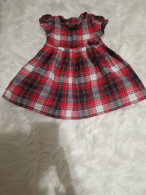 George Baby Tartan Dress -red- Age 0-3 Months • £4.87