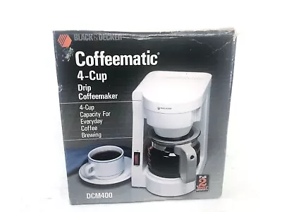 Black & Decker DCM400 4 Cup Coffee Maker - Coffeematic Spacemaker Vintage • $61.39