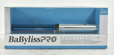 BaBylissPRO BNTW100UC Nano Titanium Curling Wand 1  Blue Silver • $49.99