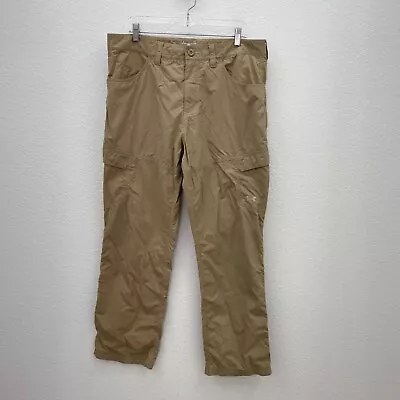 Under Armour Heat Gear Loose Fit Khaki Nylon Cargo Pocket Pants Mens Size 38 • $24.95