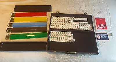 Bakelite Mahjong Mah Jongg Set 162 Tiles Vintage 5 Racks • $59.99