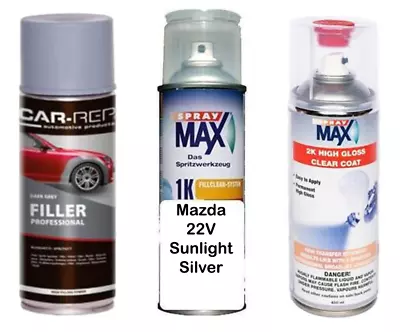 Auto Touch Up Paint Mazda 22V Sunlight Silver Plus 2k Clear Coat & Primer • $109.99