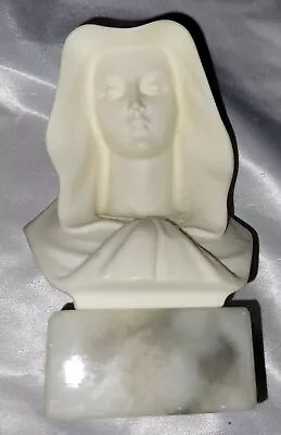 Virgin Mary Bust Statue Handmade Marble Cast Religious Sculpture • $36