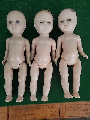 3 Vintage DOLLS 1950's Ginger Ginny Clone 8  Walker Dolls 1950s TLC  • $18