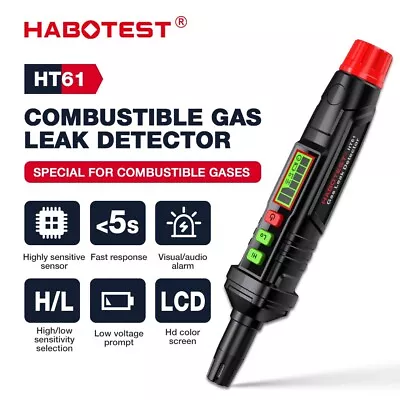 HABOTEST HT61 Gas Detector Gas Leak Tester Pen Natural Butane Methane Propane • $14.98