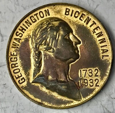 $16 • Buy 1932 WASHINGTON Bicentennial Wakefield VA Washington's Birthplace Medal