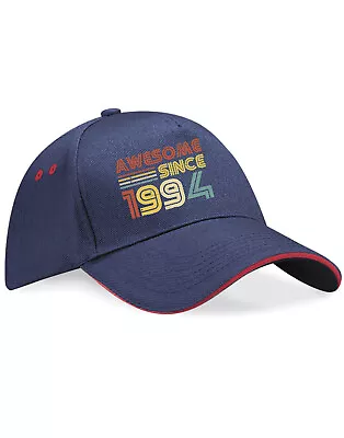 30th Birthday Hat 30 Years Old Born In 1994 5 Panel Cotton Cap Sandwich Peak • £14.99