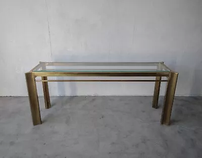 1970's Mastercraft Brass Trilobi Console Table • $4500