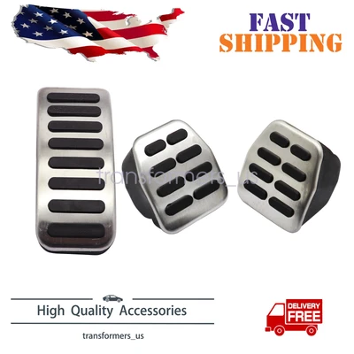 $12.99 • Buy 3pcs Clutch Gas Brake Foot Pedal Cover For VW Bora Golf MK3 MK4 Vento Lupo Polo
