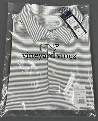 Vineyard Vines Golf Shirt Polo JN Performance Palmero XL Gray Striped $110 • $56.63