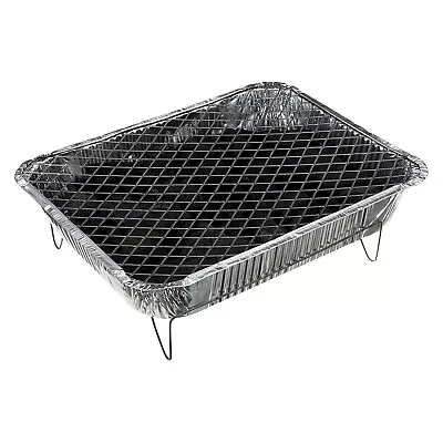 LANDMANN Aluminium Disposable Barbecue Charcoal And Lighter Camping Grill • £10.85