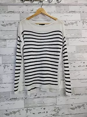 Vince Womens Linen Sweater Small Oversized Long Sleeve  Striped  • $29.99