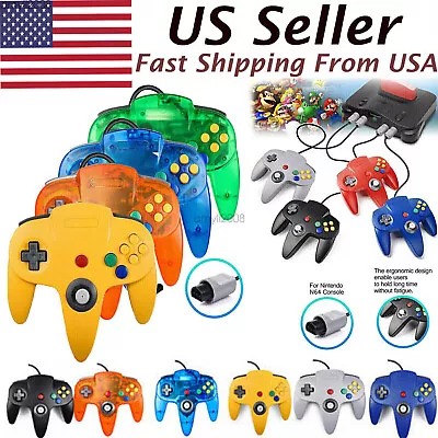 Classic N64 Controllers Wired Gamepad Joystick For Nintendo 64 N64 Video Games • $13.95