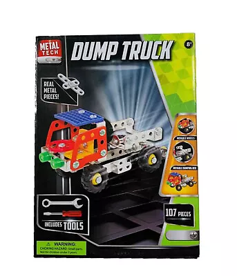 Metal Tech Build Your Own Vehicle Set ~ Construction Vehicle (Dump Truck; 107 Pc • $21.99