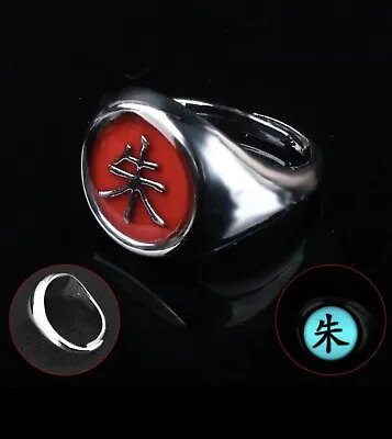 Naruto Akatsuki Luminous Ring Itachi Uchiha Ring Cosplay Glow In Dark Anime UK • £7.99