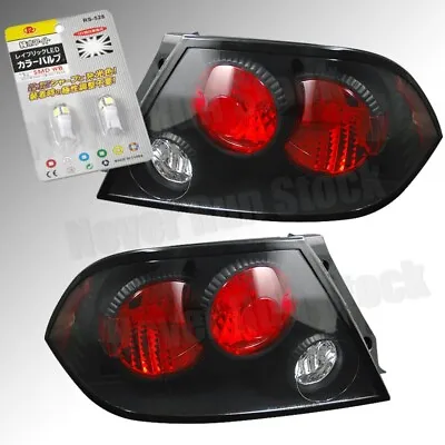 For Mitsubishi Lancer Clear Lens Black Tail Lights +white License Plate Bulbs • $117.99