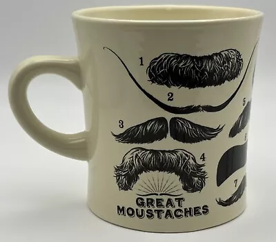 Great Moustaches Mug Coffee Cup Unemployed Philosophers Guild Ceramic Mustaches • $10.35