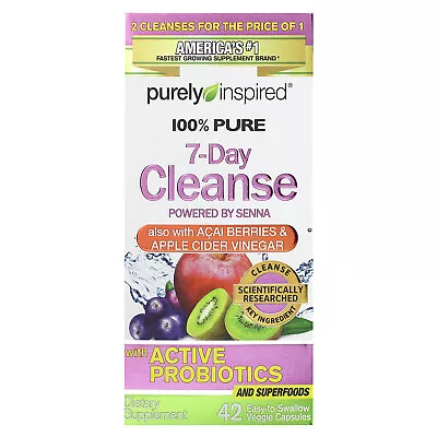 100% Pure 7-Day Cleanse 42 Easy-to-Swallow Veggie Capsules • $15.32