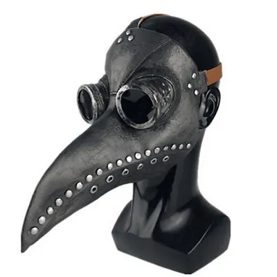 £9.55 • Buy 13 Plague Doctor Mask Halloween Costume Bird Long Nose Beak PU Leather Steampunk